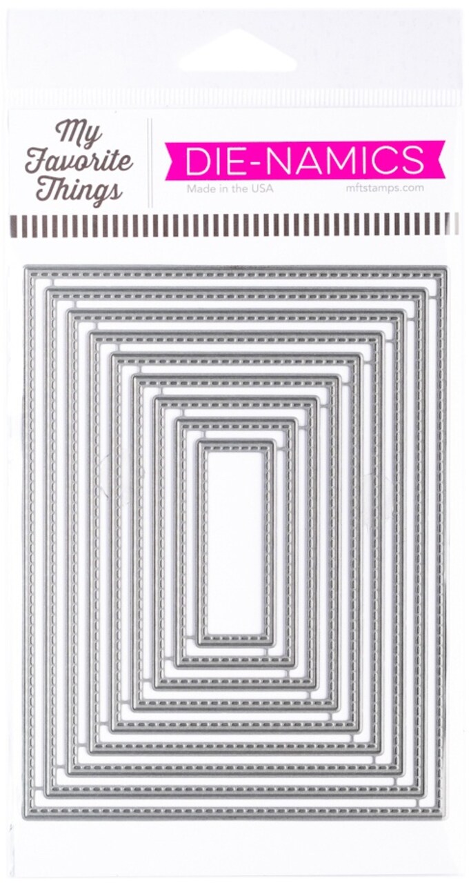 My Favorite Things Die-namics STAX Dies-A2 Stitched Rectangle, .75" To 5.25"